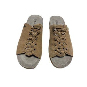 Bear Paw Women's Cow Suede Slip On Sandals Size 7